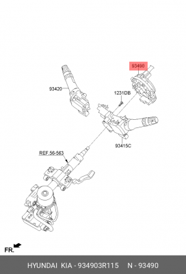 Кольцо KIA Ceed (12-) колеса рулевого контактное OE 934903R115 HYUNDAI KIA