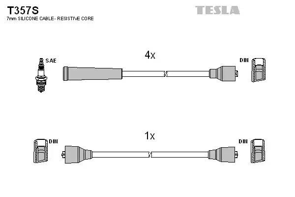 к-кт проводов!\ Skoda Favorit 1.3i 91-97 T357S TESLA