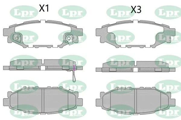 Комплект тормозных колодок 05P1408 05P1408 LPR
