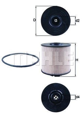 Фильтр топливный KX67/2D MAHLE KNECHT