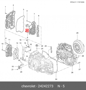 Сальник крышки клапана АКПП 24242273 24242273 GENERAL MOTORS