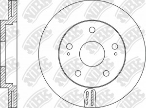 Диск тормозной передние MITSUBISHI OUTLANDER 03/CITROEN C-CROSSER/PEUGEOT 4007 R RN1403 NIBK