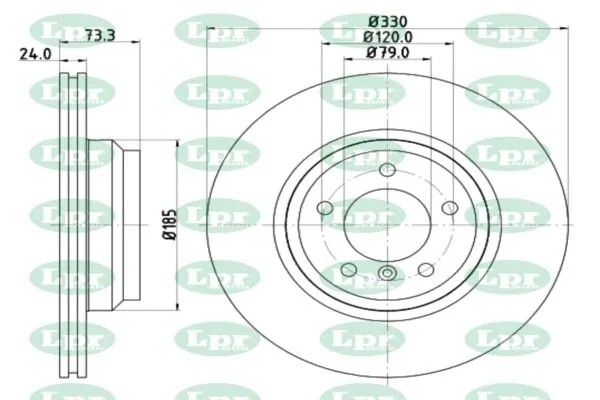 Диск тормозной B2024V B2024V LPR