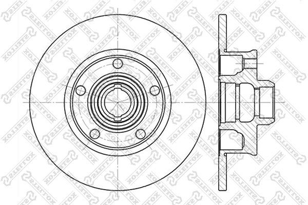 диск тормозной задний!\ VW Golf/Vento/Passat 2.0/2.8/1.9TDi 91> 6020-4736-SX STELLOX