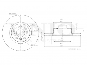 Диск тормозной передний BRD-20342 UNIO