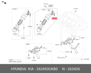 Кольцо уплотнительное HYUNDAI KIA OE 263453CKB0 HYUNDAI KIA
