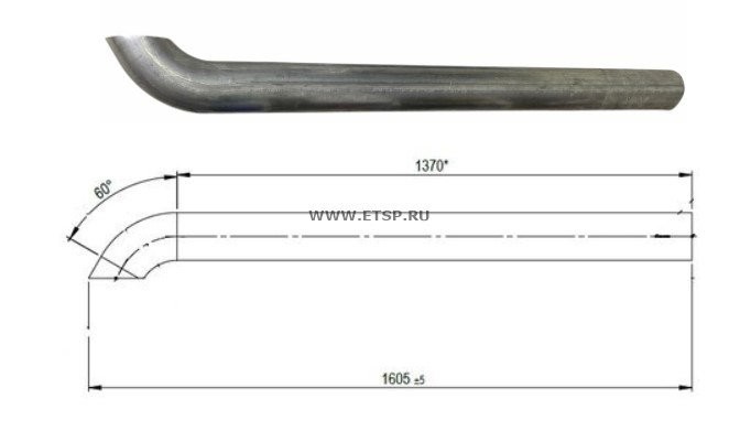 Труба выхлопная D5 87031 DINEX