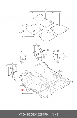 Audi A8 [4H] 2010> 8E0 864 229 4PK VAG