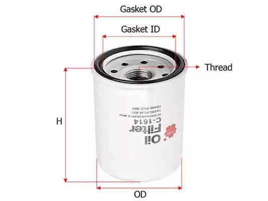 Фильтр масляный HONDA Accord (03-),CR-V (02-) SAKURA C1614 SAKURA