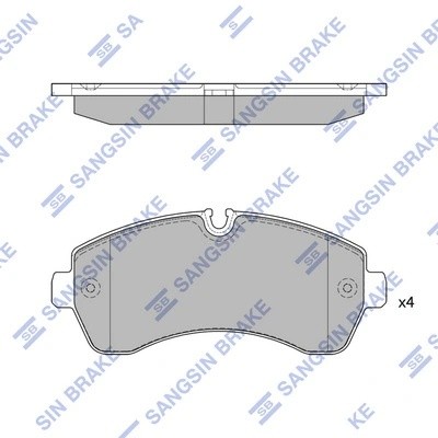 Колодки тормозные MERCEDES-BENZ SPRINTER 06/CRAFTER (5т) 06 передние SP1425 SP1425 SANGSIN