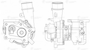 Турбокомпрессор для ам Mazda CX-7 (07-) 2.3T (K0422-582) (LAT 2301) LAT 2301 LUZAR