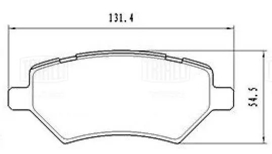 Колодки тормозные дисковые передние керамические PRO PF2703CR TRIALLI