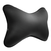 Подушка на подголовник "косточка" 30х21см экокожа черная ZIPOWER PM0473 ZIPOWER