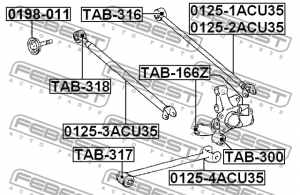 Рычаг подвески 0125-2ACU35 0125-2ACU35 FEBEST