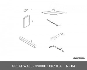 Крюк HAVAL Jolion (21-) буксировочный OE 3900011XKZ1DA GREAT WALL