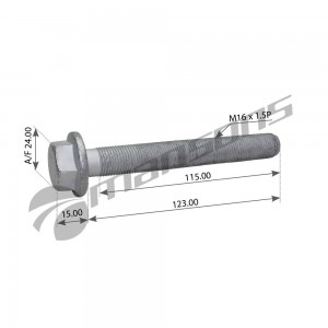Болт амортизатора с буртиком M16x1,5х122-10.9 SCHMITZ (Mansons 100081) 100.081 MANSONS