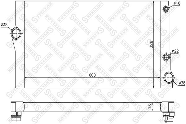 радиатор системы охлаждения! АКПП\ BMW F01/F02 3.0i 24V 08> 10-25579-SX STELLOX