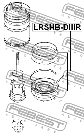 Пыльник амортизатора задний ПОДХОДИТ ДЛЯ Land Rover DISCOVERY III 2005-2009 LRSH LRSHB-DIIIR FEBEST