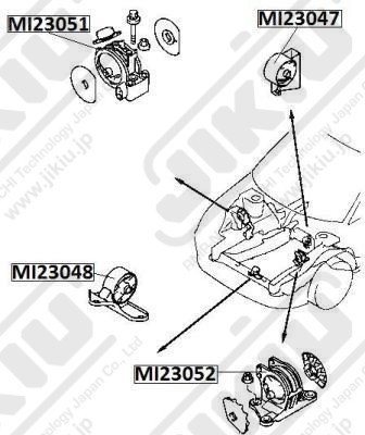 Опора двигателя  MITSUBISHI Space Runner N63W Jan 99 Jan 2 MI23047 MI23047 JIKIU