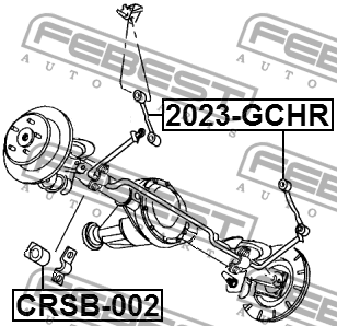 Тяга стабилизатора задняя JEEP GRAND CHEROKEE 1997-2004 2023-GCHR 2023-GCHR FEBEST