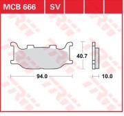 Колодки дисковые MCB666SV MCB666SV TRW LUCAS