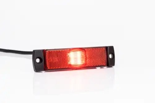 фонарь габаритный! красный прямоуг. LED 130x32 с проводом 0.5м\ FT017CLED FRISTOM