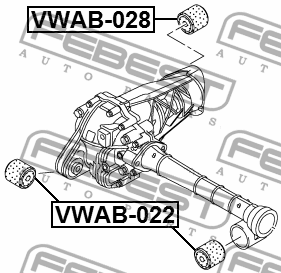 Сайлентблок опоры дифференциала AUDI Q7 2006- VWAB-028 VWAB-028 FEBEST