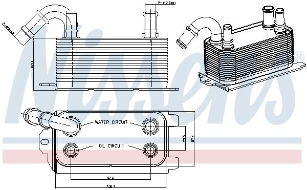 радиатор масляный!\Volvo XC70/S80 07> 90661 NISSENS