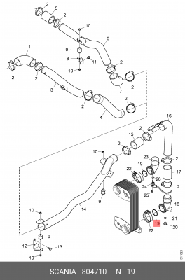 кольцо уплотнительное ! 54.5x3x60.5 SCANIA 804710 SCANIA
