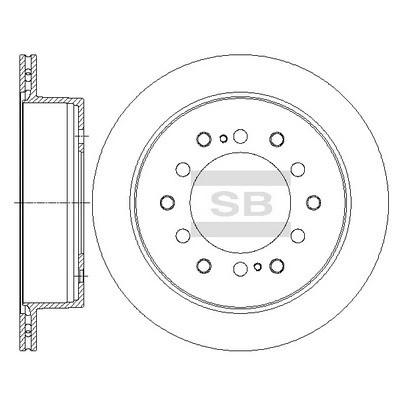 Диск тормозной TOYOTA LAND CRUISER 120 05 задний SD4039 SD4039 SANGSIN