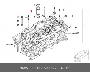 BMW 1-E87/ 3-E46/E90/ X3/ Z4 свечи зажиган. 11 37 7 509 627 BMW