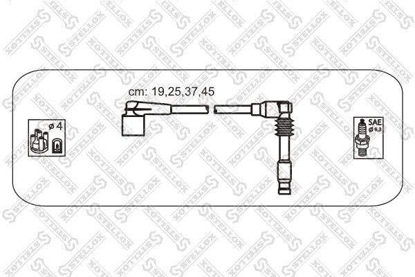 к-кт проводов!\ Daewoo Nubira 1.8i 03>/Rezzo/Evanda 2.0i 00>, Chevrolet Lacetti  10-38571-SX STELLOX