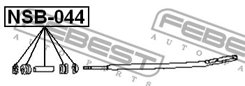 Комплект втулок реактивной тяги (5шт) NSB-044 NSB-044 FEBEST