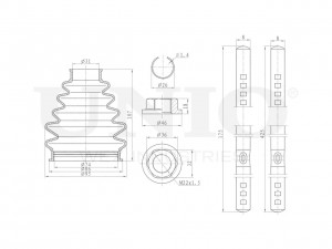 Пыльник ШРУСа (к-т) DUC-30035K UNIO
