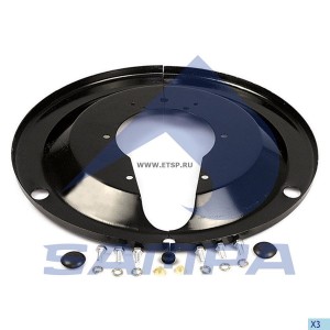 Щиток SAF барабана тормозного пылезащитный (на сторону, 420x120мм) SAMPA 075519 SAMPA