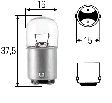лампа! R5W 24V BA15D 8GA002071-361 HELLA