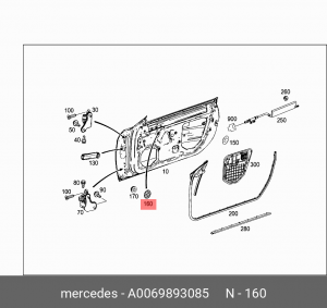 лента клейкая A 006 989 30 85 MERCEDES BENZ