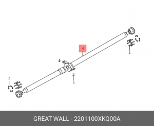 ВАЛ КАРДАННЫЙ В СБОРЕ HAVAL F7,F7X GREAT WALL/HAVAL 2201100XKQ00A GREAT WALL