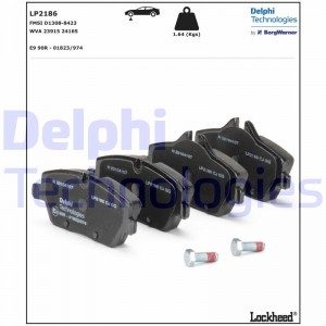 LP2186 колодки дисковые п.\ BMW 1-Series E87 1.6i/1.8D 04> LP2186 DELPHI