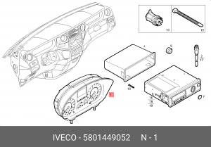 ПАНЕЛЬ ПРИБОРОВ IVECO DAILY (10130090/15 5801449052 IVECO