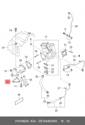 ПРОКЛАДКА ТУРБОКОМПРЕССОРА 28764-4D000 287644D000 HYUNDAI KIA