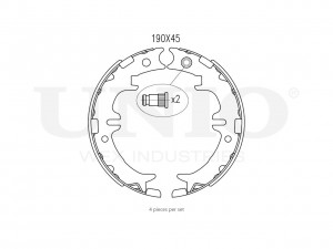 Колодки тормозные барабанные задние BRP-10015 UNIO