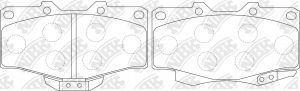 Колодки тормозные дисковые TOYOTA LC 4.2 1990 PN1387 PN1387 NIBK