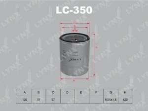 Фильтр масляный LC-350 LYNXAUTO