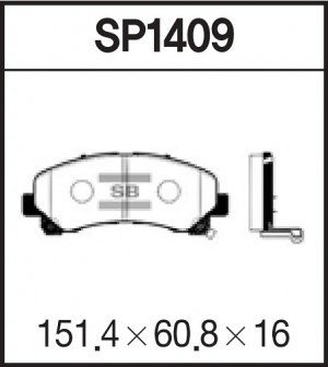 Колодки передние ISUZU D-MAX 12-, RODEO 06- SP1409 SP1409 SANGSIN