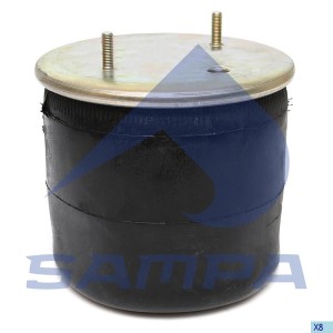 Пневморессора BPW (пластиковый стакан) (2 шп. M12 по центру,1 отв. M22х1.5мм) SA SP 554961-KP SAMPA