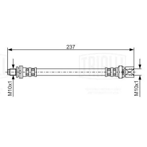 Шланг тормозной задний L=237 мм BF 4712 TRIALLI