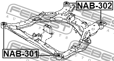 Сайлентблок NAB-302 NAB-302 FEBEST
