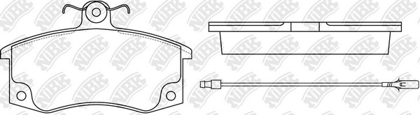 Колодки тормозные LADA Granta,Kalina,Priora передние (4шт.) NIBK PN0223W NIBK
