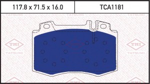 Колодки тормозные дисковые передние MERCEDES W163/W220 98- TCA1181 TCA1181 TATSUMI